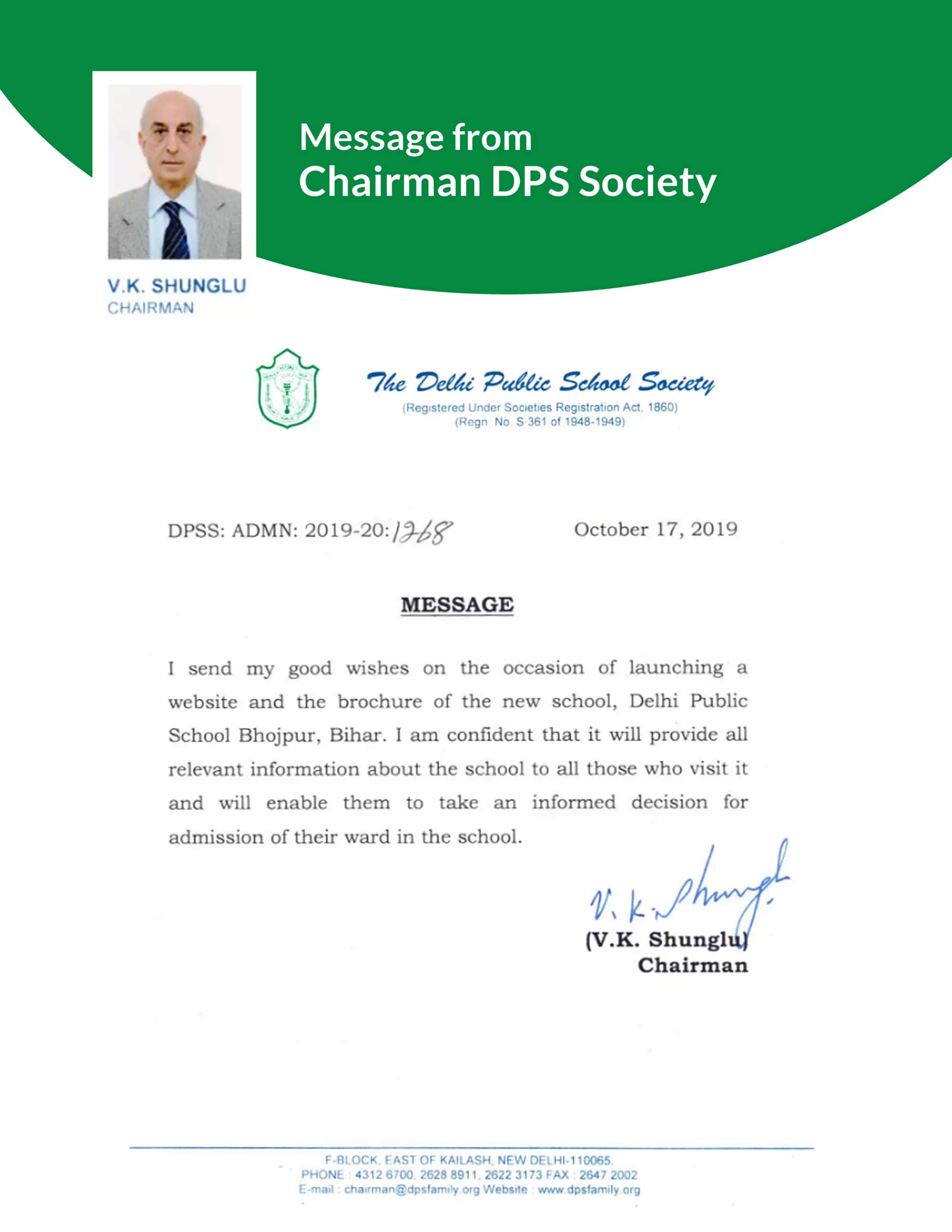 DPS Society Chairman